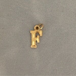 14k Gold Letter F Initial Charm